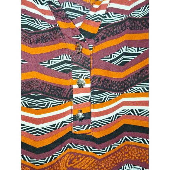 A Cato's Women's Plus Tunic Bold Aztec Print Officecore Loose Fit Boho 26/28W - Picture 2 of 9